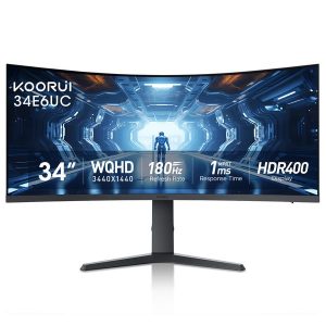 KOORUI 34E6UC 34" UWQHD 165Hz VA Curved Gaming Monitor