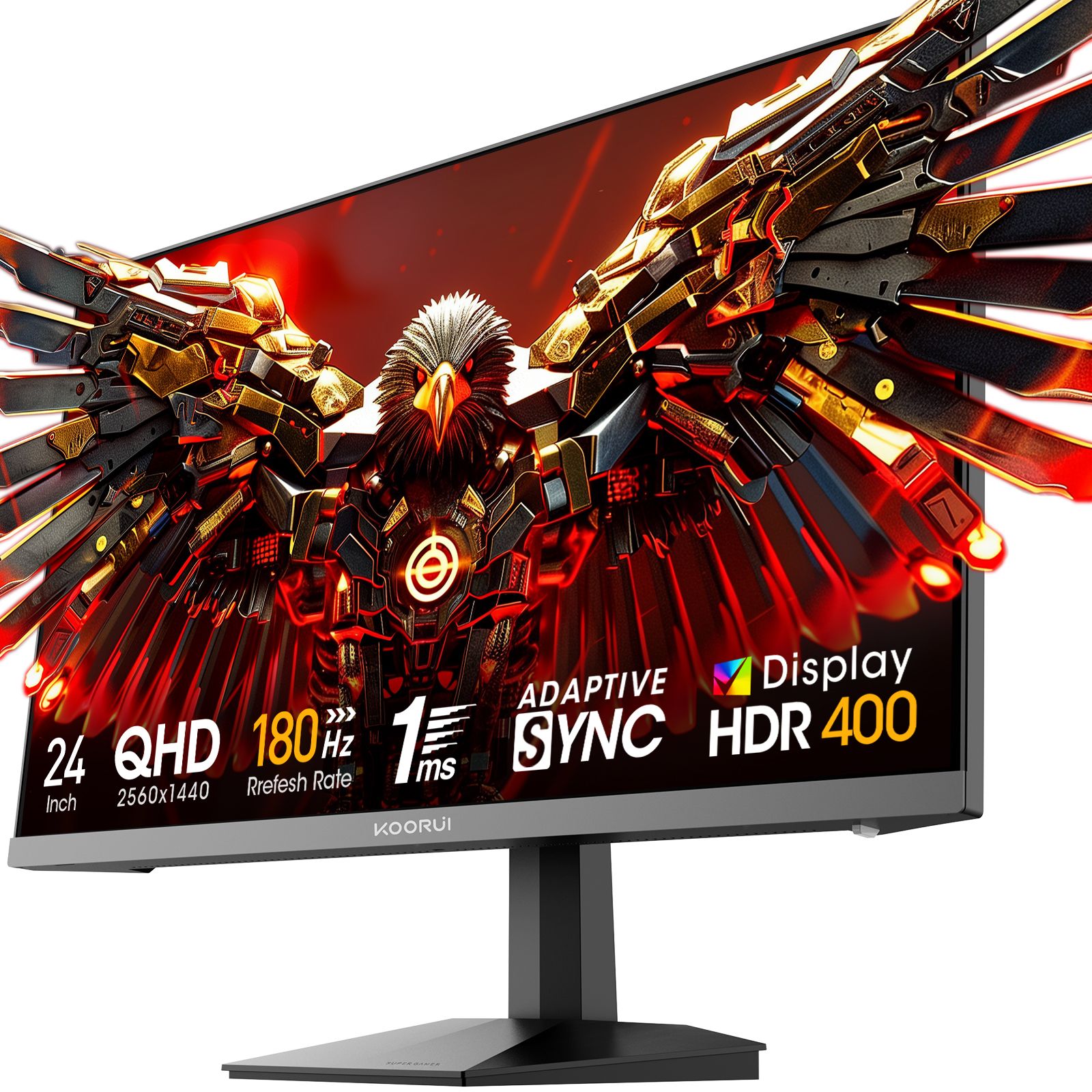 KOORUI G2421V 23.8" QHD 180Hz Fast IPS Gaming Monitor - Image 3