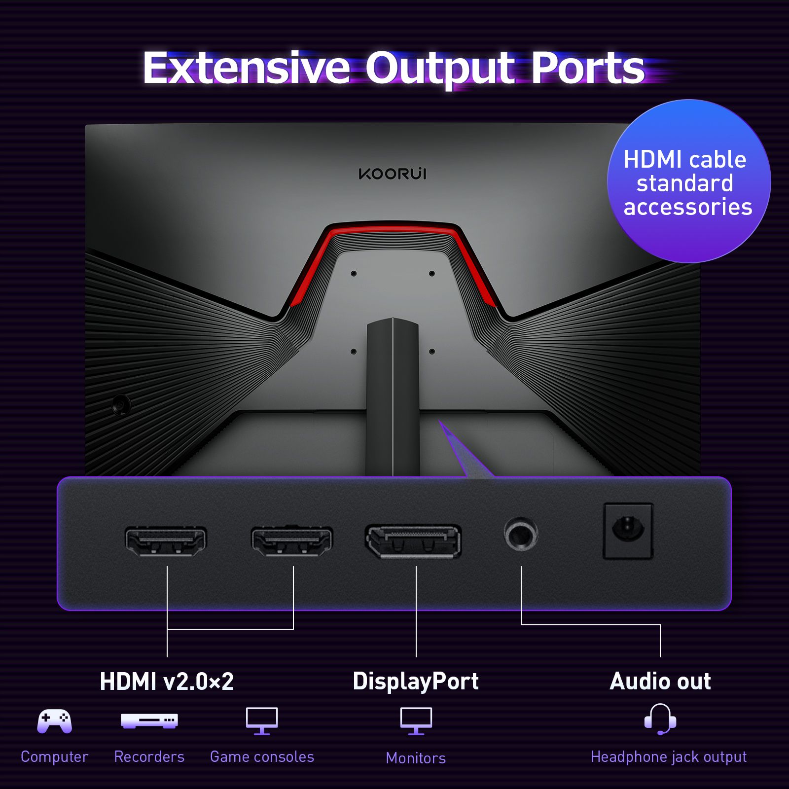 KOORUI G2411P 23.8" FHD 200Hz Fast IPS Gaming Monitor - Image 3