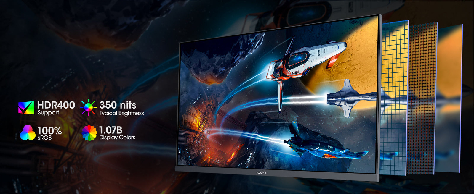 KOORUI G2741L 27" 4K 160Hz Dual-Mode (320Hz FHD) Fast IPS Gaming Monitor feature