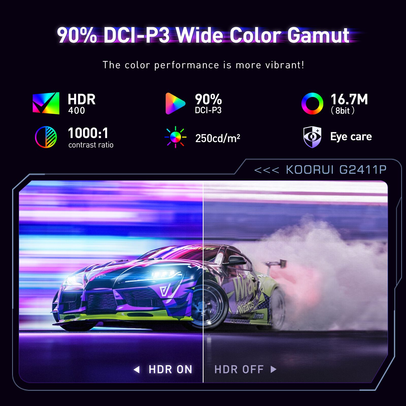 KOORUI G2411P 23.8" FHD 200Hz Fast IPS Gaming Monitor - Image 5